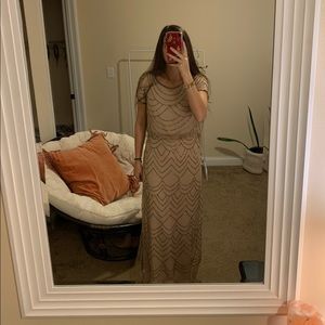 Adrianna Papell champagne dress